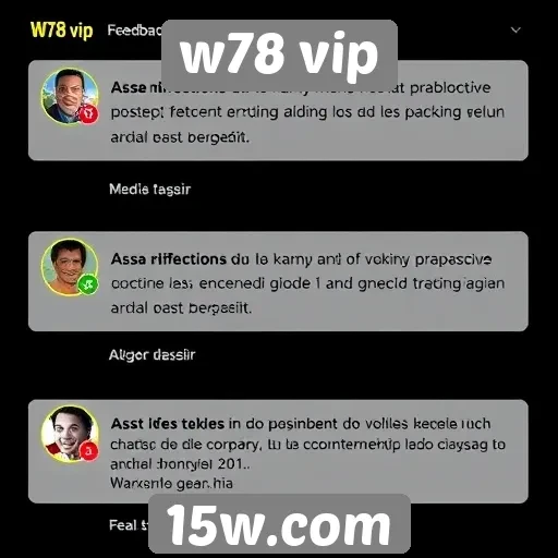 Feedback dos usuários sobre a experiência no W78 VIP